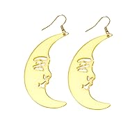Fun Costumes Iridescent Half Moon Earrings