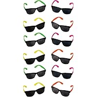Rhode Island Novelty Neon 80 fts Style Party Sunglasses 2 Dozen