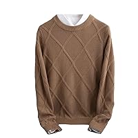 Men's Cashmere Sweater Autumn and Winter Soft and Warm Jersey Sweater Pullover O-Neck Knitted Sweater