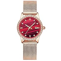 Watches for Women Quartz Fashion Watch Date Stainless Steel Milan Strap Ladies Wrist Watches