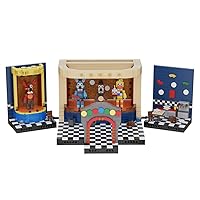 Freddy Stage Action Figure Building Kit, Freddy/Chica/Bonie/Foxy Five Nights Horror Game Model Toys, Build-and-Dispaly Security Breach Birthday for Fans Kids Boys Girls (1852 PCS)