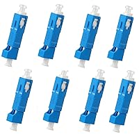 8-Pack Singlemode SC/UPC Male to LC/UPC Female Adapter Fiber Optic Connector FTTH Adaptor Convertor for Visual Fault Locator Single Mode 9/125um Optical Adapter for VFL