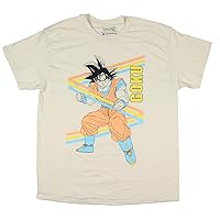 Dragon Ball Super Men's Shirt Goku Fighting Stance Pastel Print T-Shirt