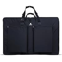 Premium Art Portfolio Case with Zippers - (24 x 36) Large Zippered Storage Carrying Case for Artwork, Posters, Canvas, Sketching, and Drawing with Multi Handles - Waterproof and Light Weight