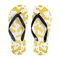Vantaso Slim Flip Flops for Women Golden Fluid Pattern Yoga Mat Thong Sandals Casual Slippers