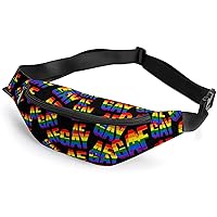 LGBT Gay Pride AF Waist Fanny Packs For Men Women Sports Belt Bag Crossbody Print