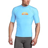 Kanu Surf Mens Mercury Upf50Short Sleeve Sun Protective Rashguard Swim Shirt