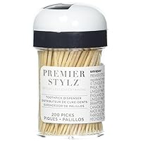 Unique Toothpick Dispenser with 200 Wooden Toothpicks | Premium Quality, Eco-Friendly & Stylish Holder - Perfect for Home, Restaurant, or Party Use