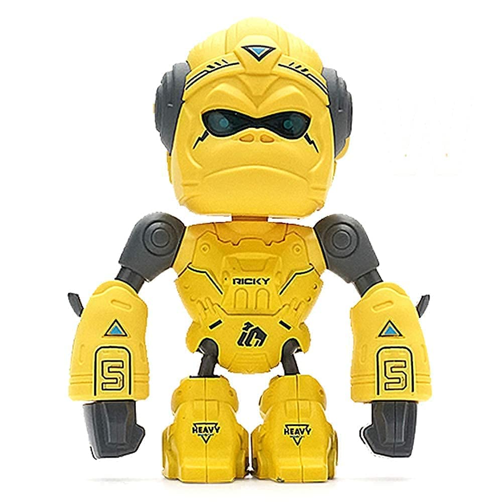 Gilumza Robot Gorilla Toys for Kids Christmas Stocking Stuffers, Mini King Kong Robots Gifts for Boys Girls Adults with LED Eye, Tiny Fun Vital Orangutan Electronic Toy