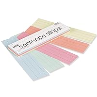 Pacon Mini Sentence Strips, 5 Assorted Colors, 1-1/2