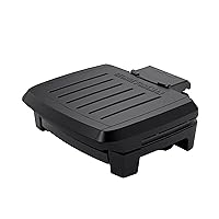 George Foreman® Fully Submersible™ Grill, NEW Dishwasher Safe, Wash the Entire Grill, Easy-to-Clean Nonstick, Black/Grey, 4-Serving
