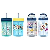 Contigo Paw Patrol Kids Plastic Water Bottles with Spill-Proof Lids (14oz, 2-Pack)