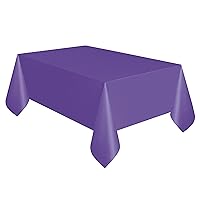 Vibrant Neon Purple Rectangular Plastic Table Cover (54