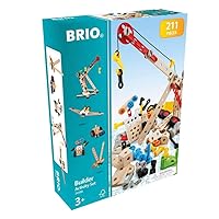 Brio Builder 34588 - Builder Activity Set - 211 Piece Building Set STEM Toy with Wood and Plastic Piecesfor Kids Ages 3 and Up (63458800)