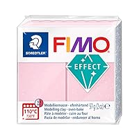 Staedtler FIMO Effects Polymer Clay - -Oven Bake Clay for Jewelry, Sculpting, Rose Quartz Gem 8020-206