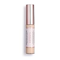 Makeup Revolution Conceal and Hydrate Concealer, Full Coverage & Matte Finish, C3.5 for Fair/Light Skin Tones, Vegan & Cruelty-Free, 0.7 Fl Oz