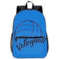 Love is Volleyball 17 Inch Laptop Backpack Lightweight Work Bag Business Travel Casual Daypack