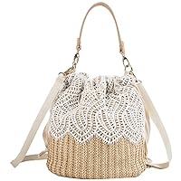 Straw Bag Large Woven Summer Beach Tote Handbags Handle Shoulder Bag for Women Vacation (Color : A)