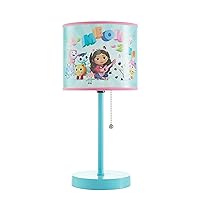 Idea Nuova Gabby's Dollhouse Stick Table Lamp for Kids with Pull Chain