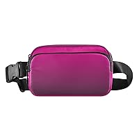 Rose Red Gradient Fanny Packs for Women Men Everywhere Belt Bag Fanny Pack Crossbody Bags for Women Fashion Waist Packs with Adjustable Strap Bum Bag for Travel Outdoors Running Shopping