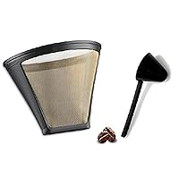 JADA Lifestyles Replacement Permanent Coffee Filter GTF-4 Gold Tone Filter for DCC-450 Coffee Maker with Large Coffee Scoop