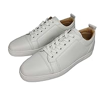 Christian Louboutin Louis Junior Flat Leather White Low Top Men's Sneakers