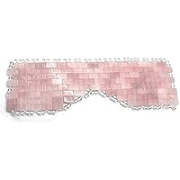 Natural Jade Sleep Mask & Blindfold,Natural Jade Eye Mask,Anti-Aging Hot or Cold Therapy Eye Mask Which is Soothing Cooling Detoxifying (Rose Quartz)