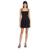 Sleeveless Square Neck Mini Dress for Women with Pockets