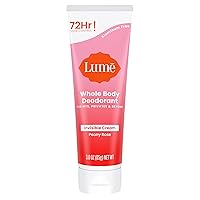 Whole Body Deodorant - Invisible Cream Tube - 72 Hour Odor Control - Aluminum Free, Baking Soda Free, Skin Safe - 3.0 ounce (Peony Rose)