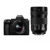 Panasonic LUMIX S5IIX Mirrorless Camera (DC-S5M2XKK) with LUMIX S 24-105mm F4 Lens (S-R24105)