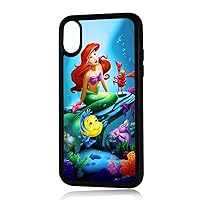 (for iPhone Xs, iPhone X) Durable Protective Soft Back Case Phone Cover - A11128 Little Mermaid Ariel
