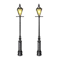 Beistle Lamppost Photo Props, 6' Tall, Set of 2 - Mardi Gras Street Light Wall Decorations, Cut Out Party Backdrop Decor
