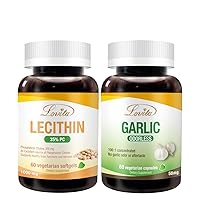 Lecithin & Odorless Garlic Nutrients Bundle. Dietary Supplement Supports Better Nutrition & Overall Well-Being