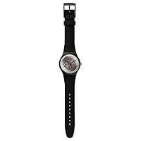 Swatch Originals On The Grill Silver Skeleton Dial Black Rubber Mens Watch