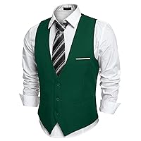 COOFANDY Men's Casual Business Suit Vest Slim Fit Formal Dress Waistcoat Vest