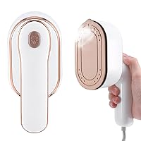 Mini Steam Iron for Clothes, Biupky Travel Steamer for Clothes Portable Steamer Travel Iron, Micro Steam Iron Mini Handheld Steamer Support Dry And Wet Ironing for Home Travel (White)