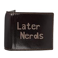 Later Nerds - Genuine Engraved Soft Cowhide Bifold Leather Wallet