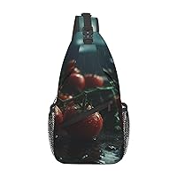 Water the Tomatoes Sling Backpack for Women Men Cross Chest Bag Diagonally Crossbody Shoulder Bag Travel
