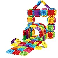 Dimple 360-Piece Set Large Stacking Blocks and Interconnecting Building Set, Makes 60 Blocks, for Boys & Girls, Educational Fun, Great Toy for Child Development for Kids and Toddlers