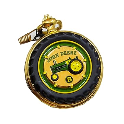 John Deere Pocket Watch Tractor Model B Franklin Mint Collectible Pocketwatch