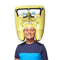 Alpha Group Spongebob Squarepants, SpongeHeads, 20” Tall Inflatable Wearable, Spongebob Glasses
