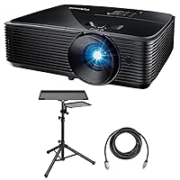 Optoma HD146X Full HD 1080p Vibrant Home Theater Projector for Movies and Gaming, 3600 Lumens Bundle with Laptop Stand and Accessory Tray, HDMI 2.0 Cable
