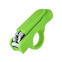 green sprouts Baby Nail Clipper | Safely Clip Baby's Nails to Prevent Scratching| Silicone Cover Catches Clippings|Easy-Grip Handle, Extended Safety Guard, Green