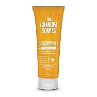 The Grandpa Soap Company Buttermilk Conditioner - Nourishing Formula to Help Strengthen and Hydrate Hair, with Coconut Oil & Silk Protein, Sulfates and Parabens Free, 8 Fl Oz