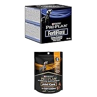 Bundle of Purina Pro Plan Veterinary Supplements FortiFlora Dog Probiotic Supplement - 30 ct. Boxes + Purina Pro Plan Veterinary Supplements Joint Care for Small Breed Dogs Hip and Joint 30ct