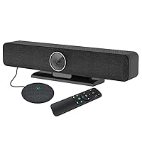 HUIOP Web Cam,4K ePTZ Camera Computer USB Webcam HD Video Conference Camera with Microphone and Speaker AI Face Tracking Auto Focus 360° Voice Pickup Remote Control Plug & Play with A Extension Mic