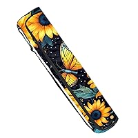 Yoga Mat Bag, Galaxy Sunflower Butterfly Exercise Yoga Mat Carrier Full-Zip Yoga Mat Carry Bag with Adjustable Strap for Women Men