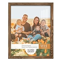 Renditions Gallery 11x14 inch Picture Frame Walnut Wood Grain Frame, High-end Modern Style, Made of Solid Wood and High Definition Glass for Wall and Tabletop Photo Display