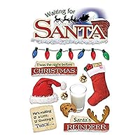 Paper House Productions STDM-0093E 3D Cardstock Stickers, Waiting for Santa (3-Pack)
