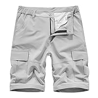 Men's 2024 Hiking Cargo Shorts Quick Dry Athletic Shorts Fishing Golf Casual Short Elastic Waist Tactical Short Outdoor